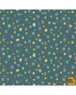 River Rhythms: Fish Skin Dot - Studio E Fabrics 7963-76 Dark Lake