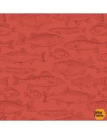 River Rhythms: Tone on Tone Salmon - Studio E Fabrics 7964-80 Dark Salmon