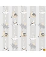 Moonlit Dreams: Animal Stripe Pearl - Studio E Fabrics 8022-90