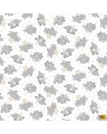 Moonlit Dreams: Tossed Elephants Gray - Studio E Fabrics 8027-95