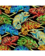 Stay Magical: Packed Chameleon Black - Studio E Fabrics 8055-99 black