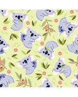 Aussie Oz-Born: Koalas Green - Studio E Fabrics 8085-60