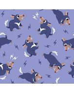 Aussie Oz-Born: Tasmanian Devils Periwinkle - Studio E Fabrics 8088-70