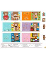 Huggable & Loveable Cloth Books 14: Goldilocks & Three Bears Book Panel (1 yard) - Studio E Fabrics 8181p-01 multi