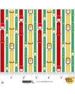 Merry Woof-Mas: Leash Stripe - Studio E Fabrics 8357-48 multi