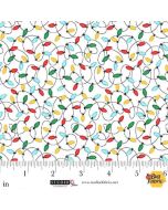 Merry Woof-Mas: Lights Allover White - Studio E Fabrics 8360-08 white