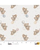 Sleepy Teddy: Flying Teddy Bears - Studio E Fabrics 8520-13 gray/multi