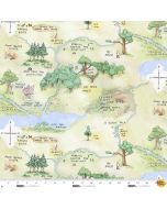 Classic Winnie: 100 Aker Wood Map -- Studio E 8715-60 Lt Green 