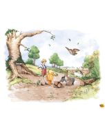 Classic Winnie: Pooh & Friends Panel (1 yard) -- Studio E 8728p-66 green
