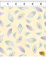 Daydreams: Yellow Small Leaves - In The Beginning Fabrics 8dd-1