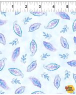 Daydreams: Blue Small Leaves - In The Beginning Fabrics 8dd-2