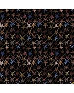 Galaxies: Stars Black -- Figo Fabrics 90573-99