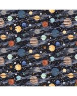 Galaxies: Tossed Planets Navy -- Figo Fabrics 90575-49