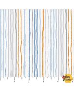 Fossil Folks: Stripe Multi - Figo Fabrics 91015-10 white