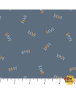 Fossil Folks: Rawr Navy - Figo Fabrics 91016-45 navy