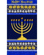 Festival of Lights: Menorah Panel (2/3 yard) - Henry Glass Fabrics 9575p-77