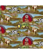 Down on the Farm: Farm Scenic Barn -- Henry Glass Fabrics 9663-66