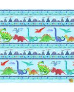 Dinosaur Kingdom: Border Stripe -- Henry Glass Fabrics 9757-11 - 2 yards 15" remaining