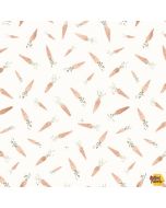 You Are Loved: Tossed Carrots Cream -- Henry Glass 9811-22 - 2 yards 25" + FQ remaining