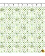 Butterfly Fantasy: Tonal Green Flower Tiles - In The Beginning Fabric 9bf1