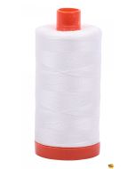 Mako Cotton Thread Solid 50wt 1422yds Natural White -- Aurifil A1050-2021