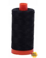 Mako Cotton Thread Solid 50wt 1422yds Black -- Aurifil A1050-2692