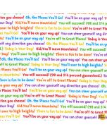 A Little Dr. Seuss: Words White -- Robert Kaufman Fabrics ade-20824-1 white