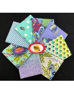 Floral Reef by Tula Pink: Marine FQ Bundle (8 FQ's) - FreeSpirit Fabrics FRMarine