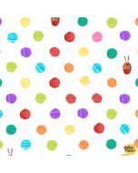 Eric Carle: The Very Hungry Caterpillar Rainbow Bright Colorful Dot White -- Andover a-9202-x