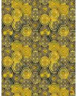 Queen Bee: Gold Queen Honeycomb -- Timeless Treasures Fabrics bee-cd1352 bee - 21" remaining