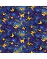 Lumiere: Luminous Butterflies - Timeless Treasures Fabrics bug-cd4359 royal - presale June/July