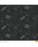 Bees Life: Bees Life Honeycomb Tonal Black -- Riley Blake c10102 black