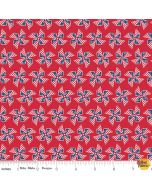 Land of Liberty: Pinwheels Red -- Riley Blake Designs c10565 red