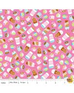 Rainbowfruit: Drinks Hot Pink -- Riley Blake Designs c10894 hot pink