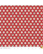 Love You S'more: Badges Red -- Riley Blake Designs c12141-red - 1 yard 4" + FQ remaining