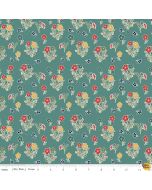 Love You S'more: Floral Teal -- Riley Blake Designs c12144-teal