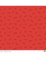 Coloring on the Farm: Words Red -- Riley Blake Designs c12232 red - 3 yards 11" remaining