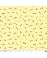 Coloring on the Farm: Words Yellow -- Riley Blake Designs c12232 yellow