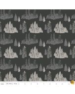 Big Game: Charcoal Big Game Trees -- Riley Blake Designs 12971 charcoal
