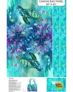 Coral Reef: Canvas Bag Panel (28" x 43") - Northcott Fabric C28885-66