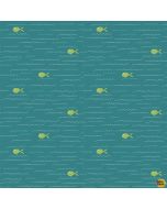 Ready Set Splash: Fish Teal -- Riley Blake c9891 teal