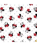 Dreaming in Dots: Disney Minnie Mouse Tossed Heads -- Camelot Cottons 85271012-1