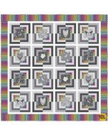 Graywork by Tula Pink: Graywork Cool Vibrations Quilt Kit -- FreeSpirit Fabrics grayworkcoolvibe 