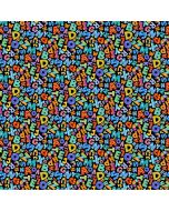 ABC 123: Large Alphabet Black Multi -- Northcott Fabrics 24949-99