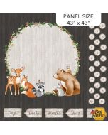 Woodland Adventures: Woodland Animals Baby Milestone Panel 43" panel) -- Northcott Fabrics dp25262-96 