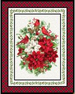 Cardinal Christmas: Cardinal Panel (approx 1 yard) -- Northcott Fabrics dp25476-10
