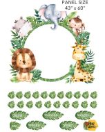 Wee Safari: Baby Milestone Panel (60") -- Northcott Fabrics 25649-10