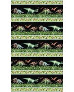 Paleo Tales: Dinosaur Border Stripe  - Northcott Fabrics dp26781-99