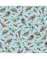 Paleo Tales: Dinosaurs Tossed Blue - Northcott Fabrics dp26783-42