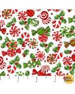 Sugar Coated: Wrapped Candy White - Northcott Fabrics dp27147-10 